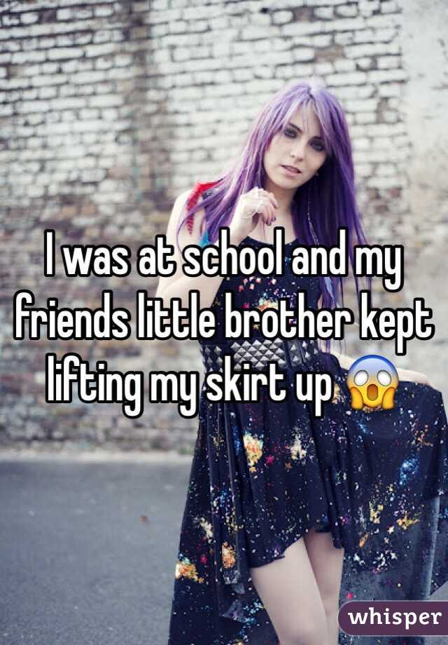 Friend Lifts Skirt